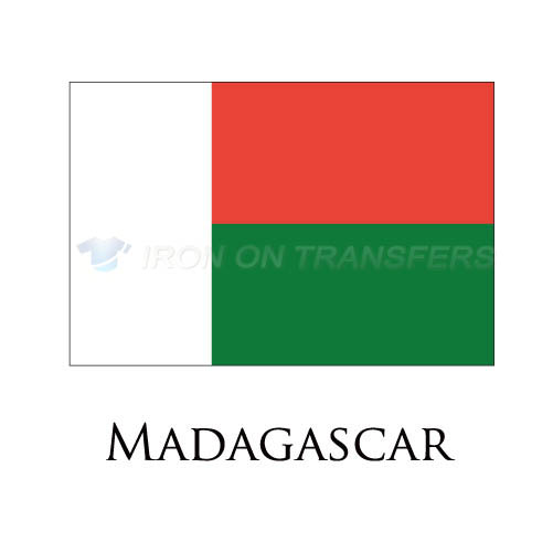 Madagascar flag Iron-on Stickers (Heat Transfers)NO.1920